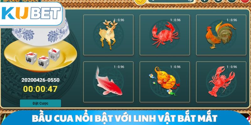 Bầu cua nổi bật với linh vật bắt mắt